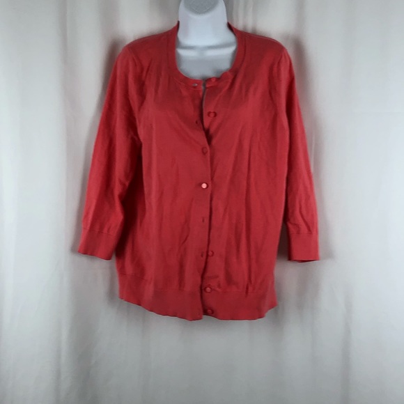 Talbots Cotton button front cardigan sweater XL - Picture 1 of 10